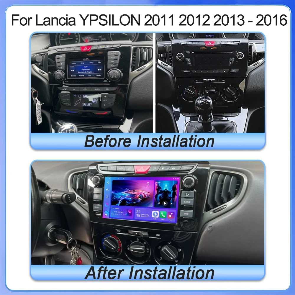 7' Android 16 For Lancia Ypsilon 2011 2012 2013 2014 2015 2016 Car Radio Multimedia Video Player GPS Navigation Vertical Screen