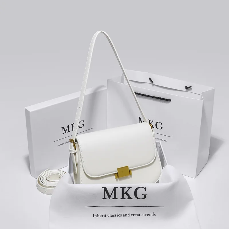 

Leather Small Square Bag 2025 New High-end Versatile Messenger Bag Women's Bag