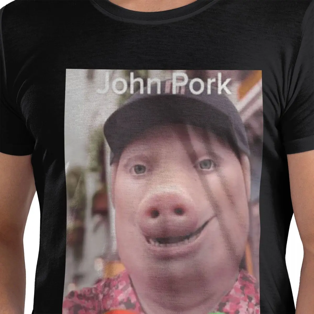 

John Pork Facetime 100% Cotton T-Shirt Men's Funny T Shirts Men Round Neck Short Sleeve S-6XL