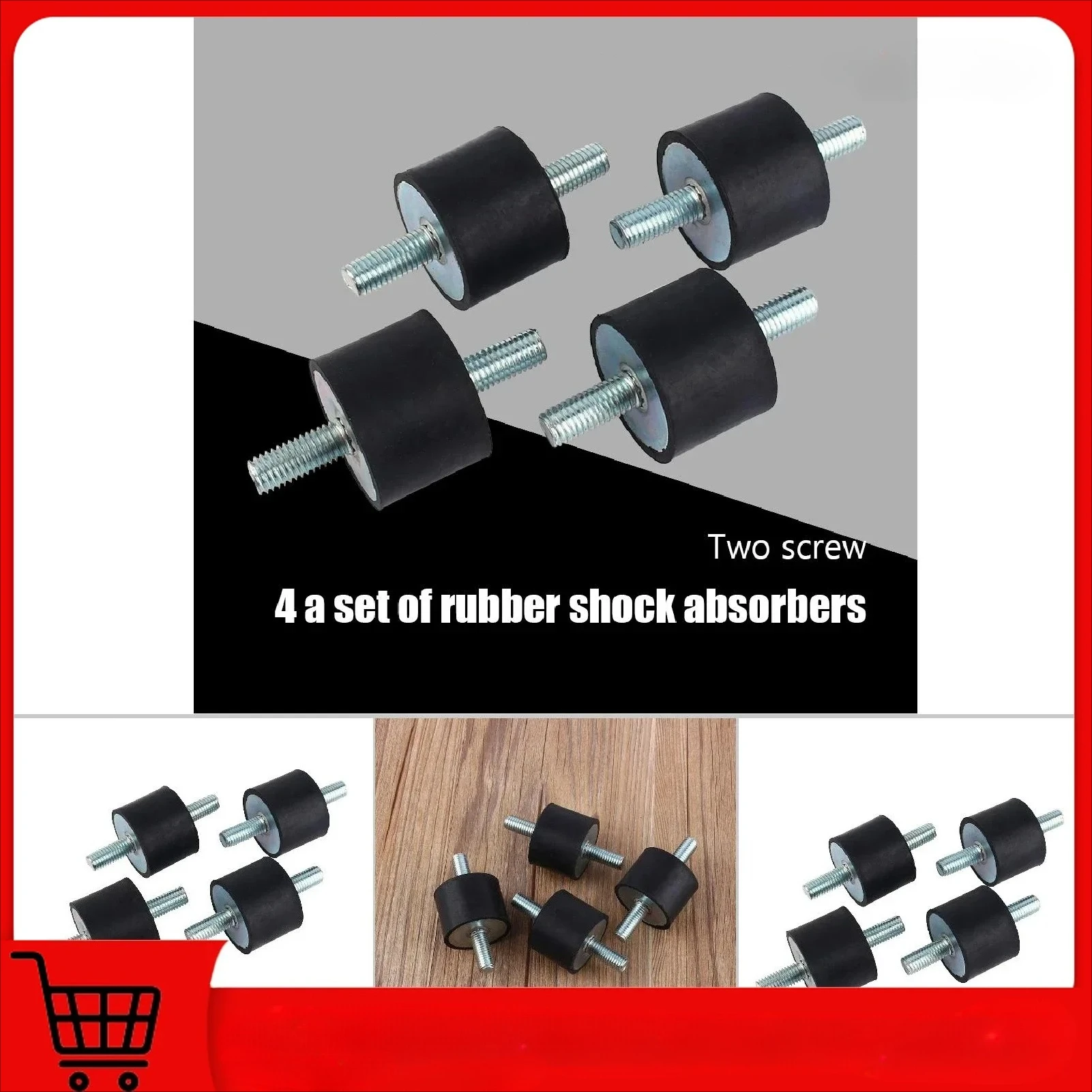 Air Compressor Pump Anti Vibration Rubber Mount Shock Damper M10 40*30 Rubber Mount Damper Threaded Damper Shocks Struts Damper