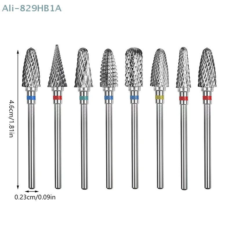 Tungsten Aço Nail Drill Bits para Manicure Elétrica, Pedicure Ferramentas, Nail Polishing Machine, Acessórios Equipamentos, 1Pc