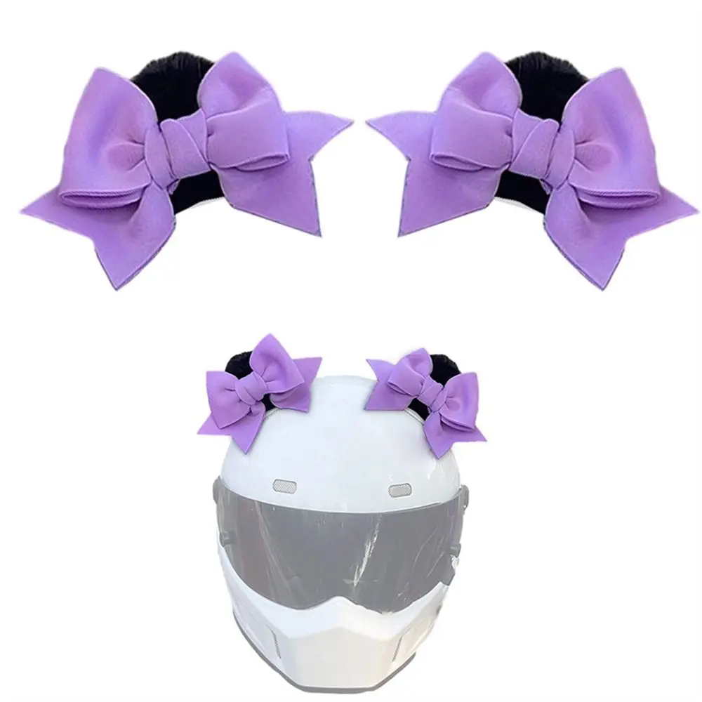 2Pcs New Butterfly Knot Moto Helmet Ears Solid Color Helmet Decoration Driving Styling Helmet Accessories for Motorcycle