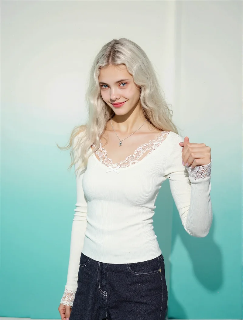 

Long Sleeved T Shirts Womens Fall Wisdom Containing Uniquely Formed Parisian Elegance Character Workplace Networking Beautiful