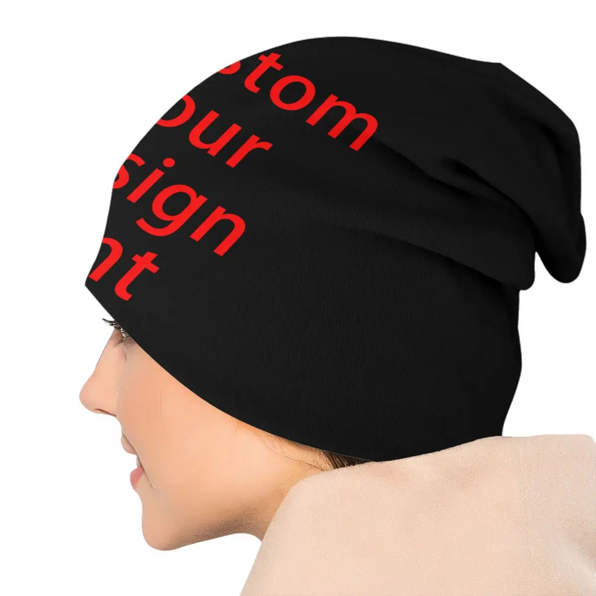 Chapeaux en tricot unisexes avec logo imprimé personnalisé, Skullies, Bonnets, Casquettes, Chaud, Votre conception, Mode, Hommes, Femmes, Hiver