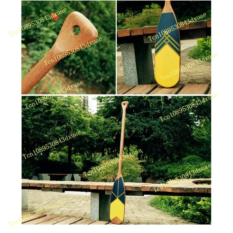 120cm Vintage Style Decoration Wooden Rowing Boat Oars Canoe Paddle