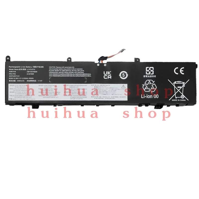 L17C4P72 L17C4P72 Laptop Battery For Lenovo ThinkPad X1 Extreme 1st Gen Series zm
