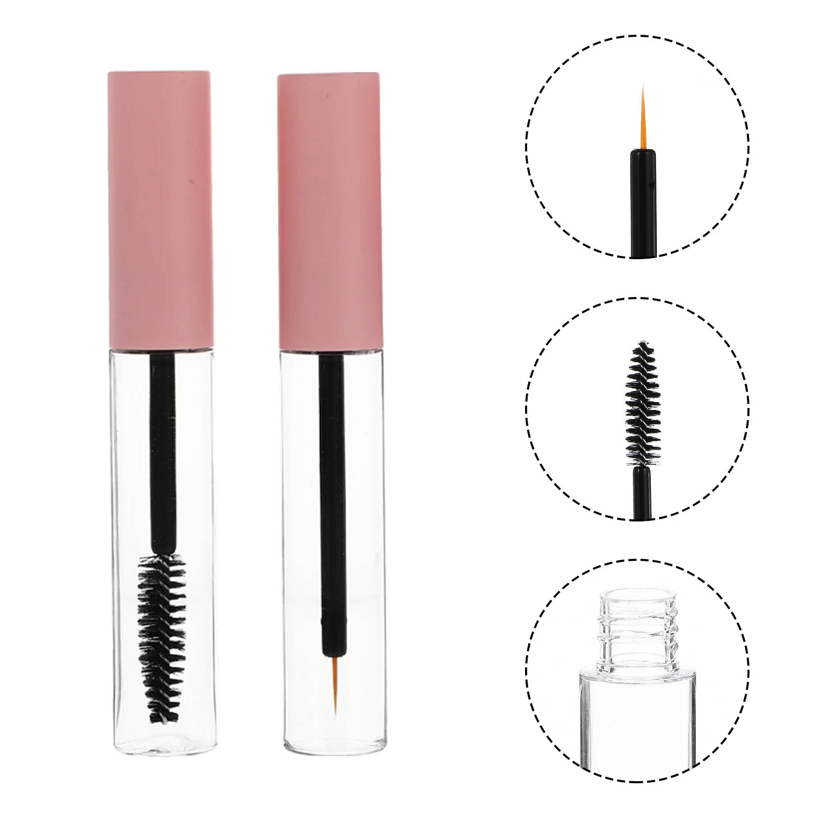 4 pezzi riutilizzabili tubo per mascara vuoto pet ombra punta fodera bottiglia contenitore trasparente per crema per ciglia fai da te lucidalabbra leggero
