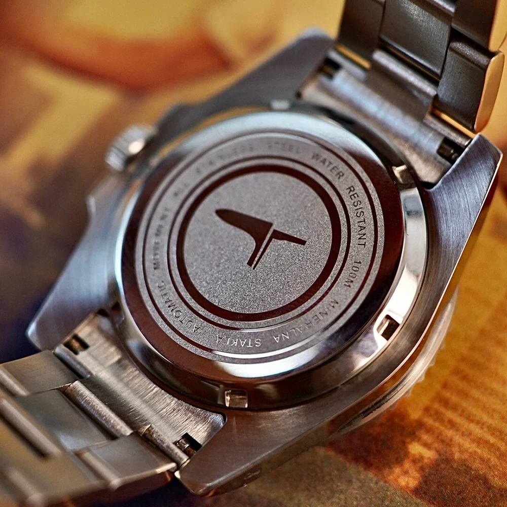 DAGGER-relógio de vidro safira impermeável, vintage relógios clássicos, movimento automático, mecânico, luminoso, NH35, 100m