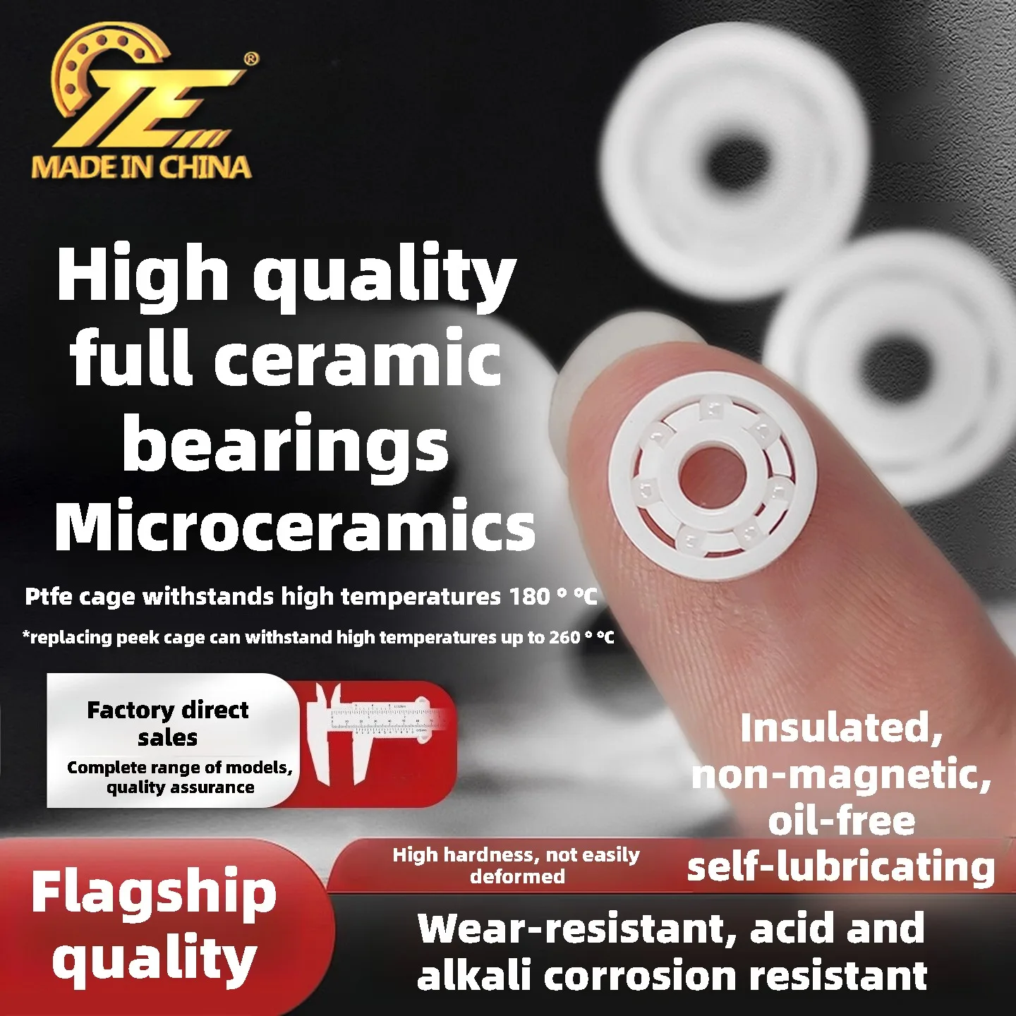 Zirconia full ceramic bearing miniature 683 684 685 686 687 688 689 acid and alkali corrosion resistance