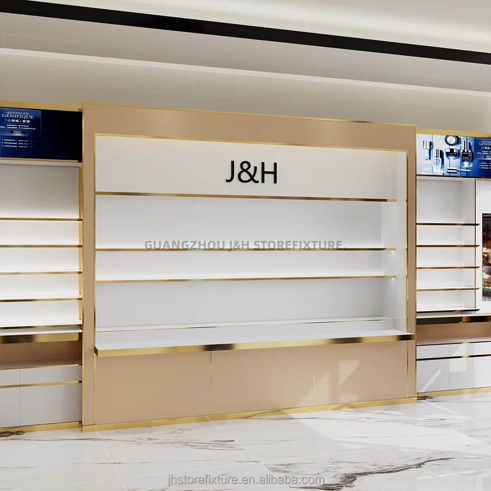 Custom.Custom .Custom.Cosmetic Display Cabinets Shelving   Make up Cosmetics Beauty Product Display Racks Retail Wall Display Un