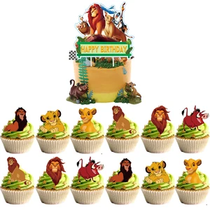Disney-Rei Lion Simba Themenpartydekorationen, Cup Cake Topper, Kinderdekoration, Geburtstagsjungen, Babypartyzubehör 10 Hauptverkaufskönig King Leao - №9