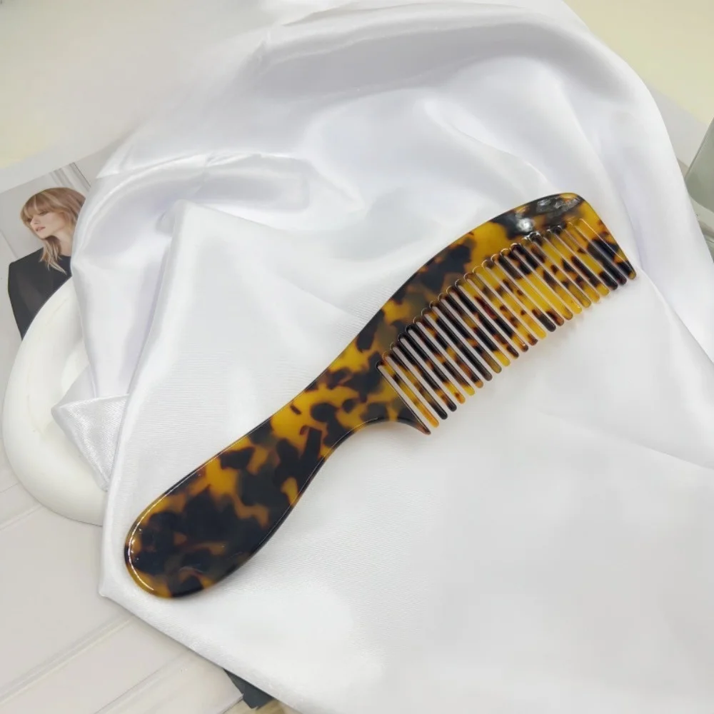 Leopard Print Acetate Comb Hair Styling Tool Hair Accessories Makeup Comb Korean Style Anti Static Hairdressing Combs Travel