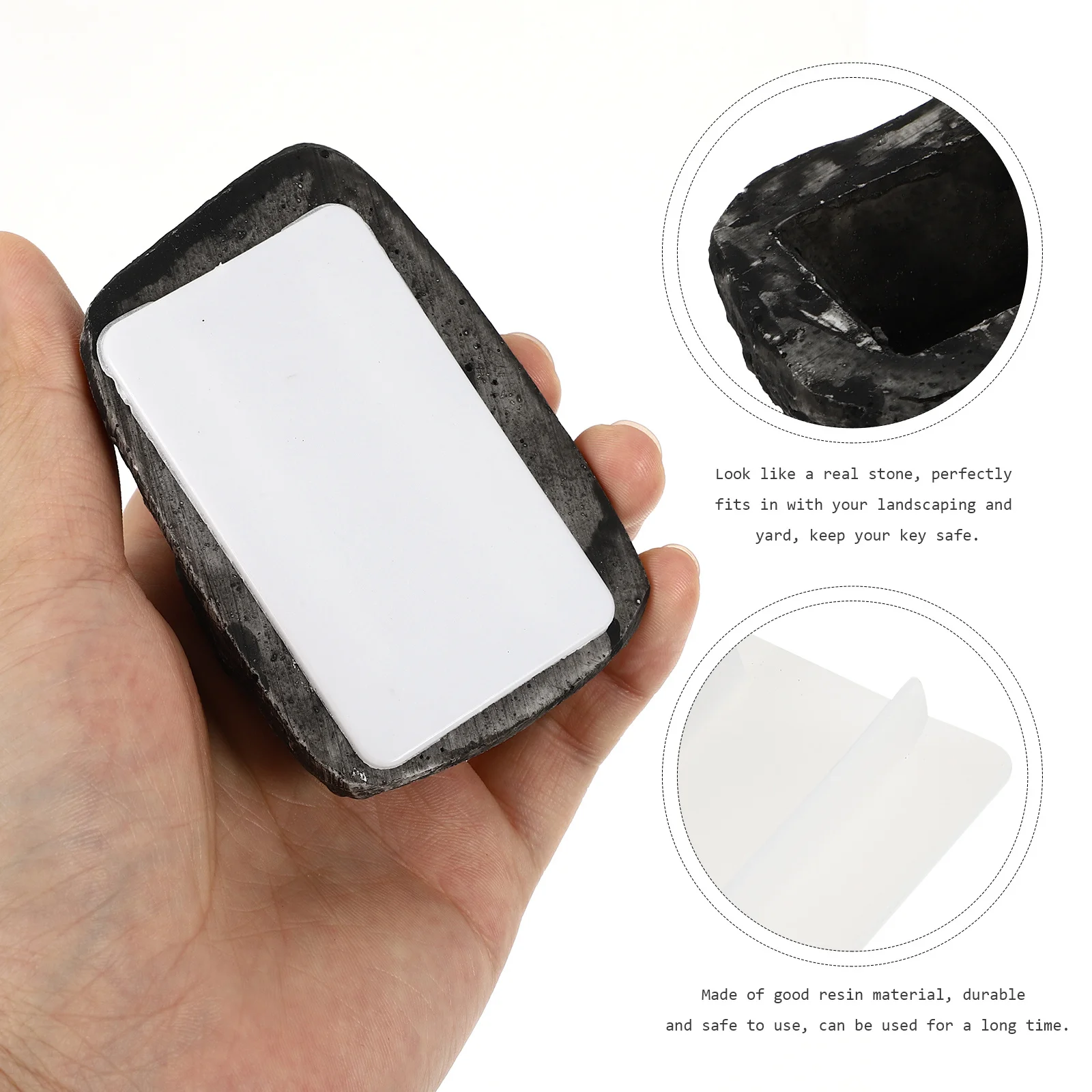 وهمية الحجر مفتاح إخفاء في الهواء الطلق مقاوم للماء صندوق تخزين من الراتنج لحديقة ساحة أمن الوطن مخفي مكان آمن إبقاء النقود أو