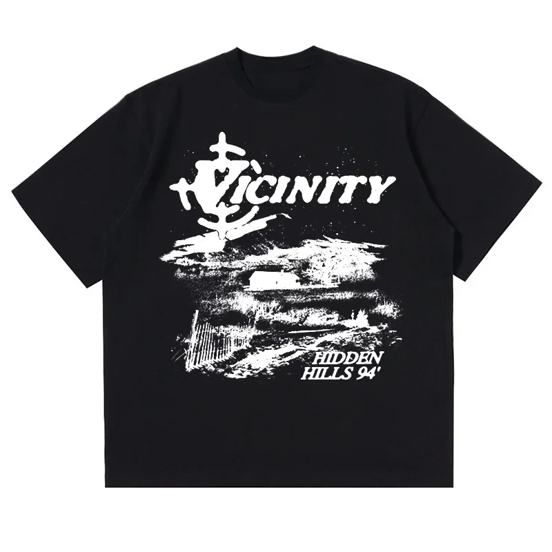 Oversized T Shirt Men Hip Hop T-Shirt Vintage 90s Streetwear Anime Harajuku Fashion Short Sleeve Top Gothic Clothes Casual tees image 2