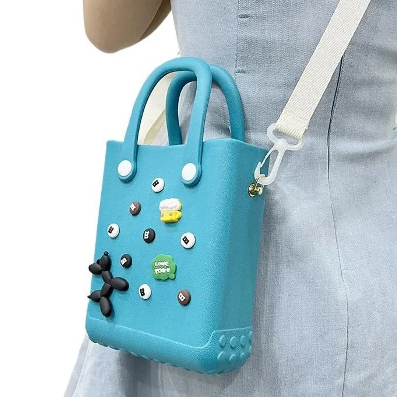 

DIY Y2K EVA Beach Bag Letter Cartoon Versatile Accessory Bag Fashion Single Shoulder Crossbody Carrying Crossbody Tote Bag New