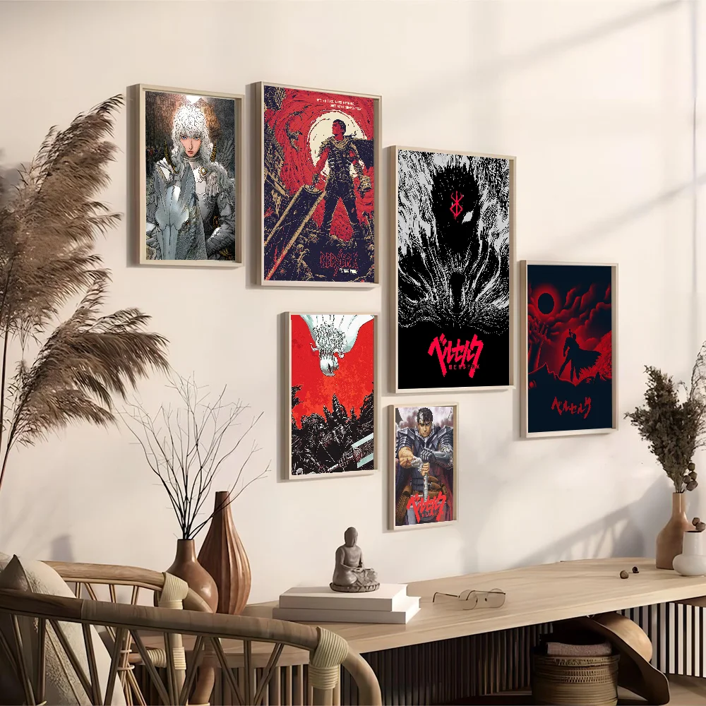 Berserk Japanese Anime Classic Movie Posters HD Quality Poster Wall Art Painting Study Nordic Home Decor