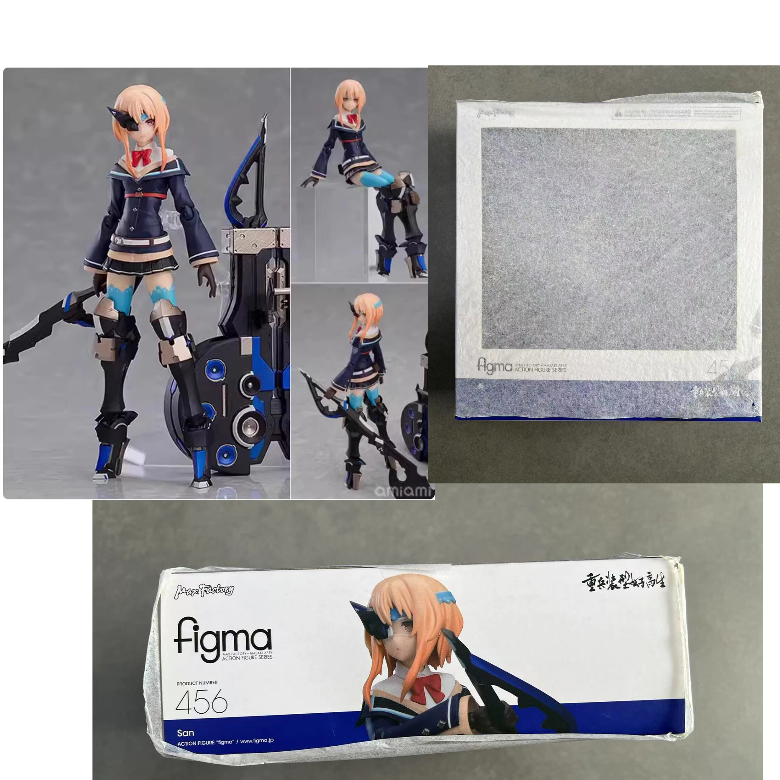 

Оригинальный новый ‌ MAX Factory Figma 456, тяжелая военная армия, старшеклассница Сан, экшн-фигурка, Коллекционная аниме-модель