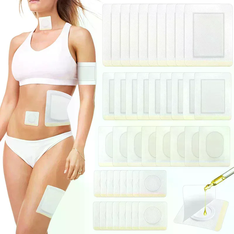 Disposable Castor Oil Belly Button Patch Self-Adhesive Navel Bandage Disposable Spunlace Cloth Castor Oil Patches Belly Sticker