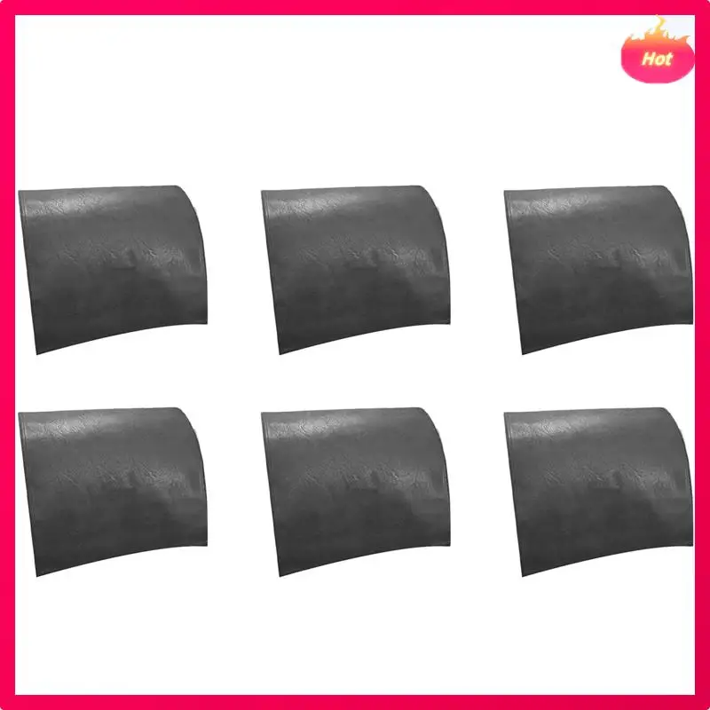 New 6X Non-Slip Faux Leather Headrest Protector For Recliner Chair,Headrest Cover For Furniture Slipcovers Cover Black