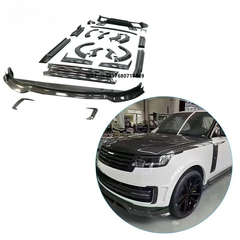 Dry Carbon Fiber Body Kits for  Range Rover Carbon Fiber  Front Bumper Lip Rear Diffuser Side Skirts