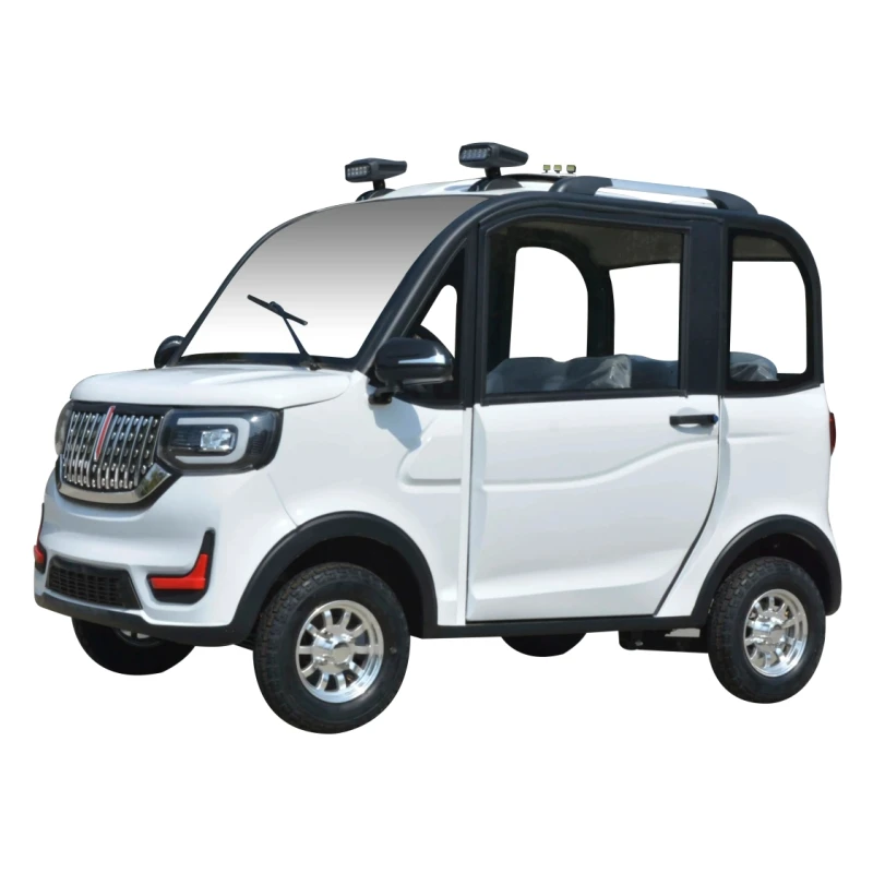 Coche eléctrico pequeño barato usado de China, vehículo eléctrico de cabina cerrada de 3 asientos, mini coche para adultos de cuatro ruedas