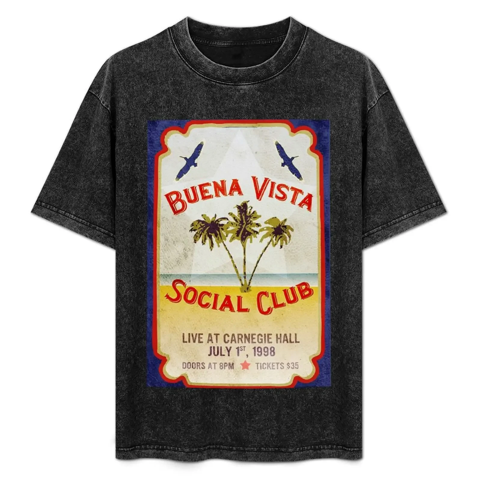 

Buena Vista Social Club Movie Poster T-Shirt oversized graphic tee T-shirts man tees mens funny t shirts