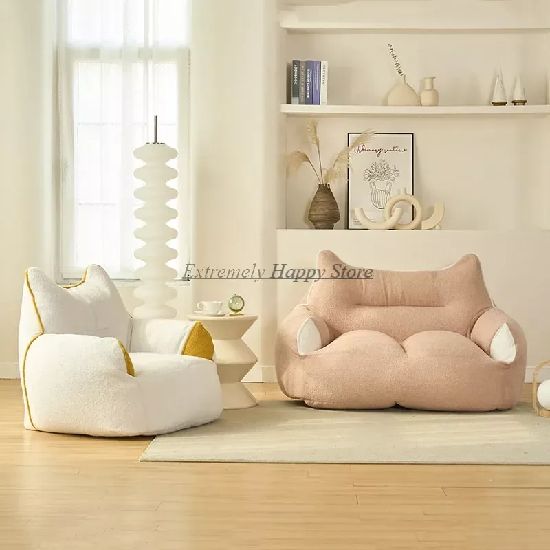 Velvet Floor Living Room Sofas Recliner Reception Kawai Armchair Sofa Dormitorio White Mobili Per La Casa Furniture Living Room