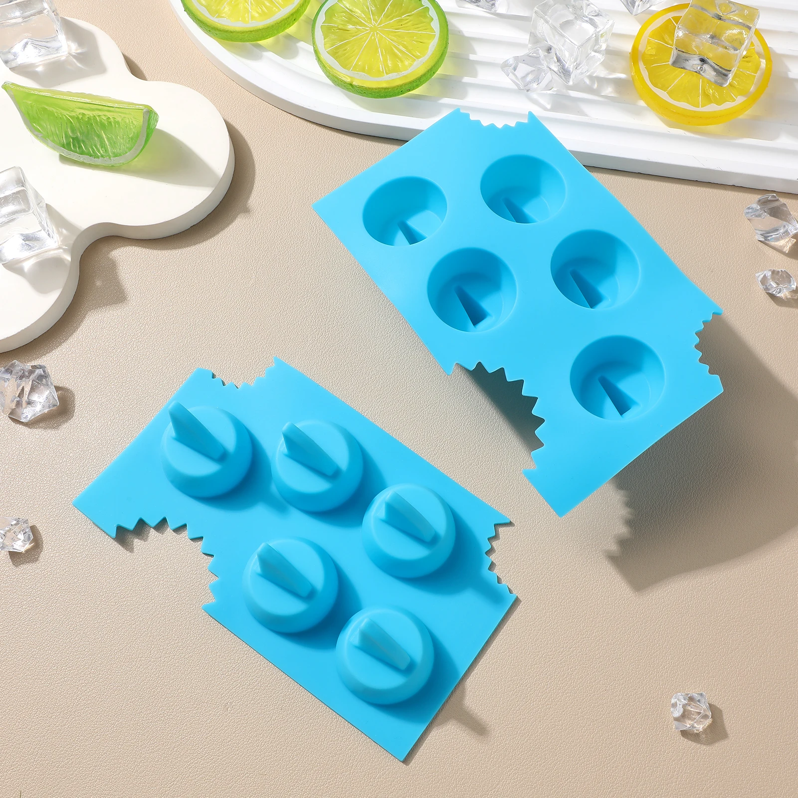 

2pcs Shark Ice Cube Mold Silicone Baking Tray Jelly Chocolate Fondant Cookie Tool Shark Fin Shape Party Theme Food Grade