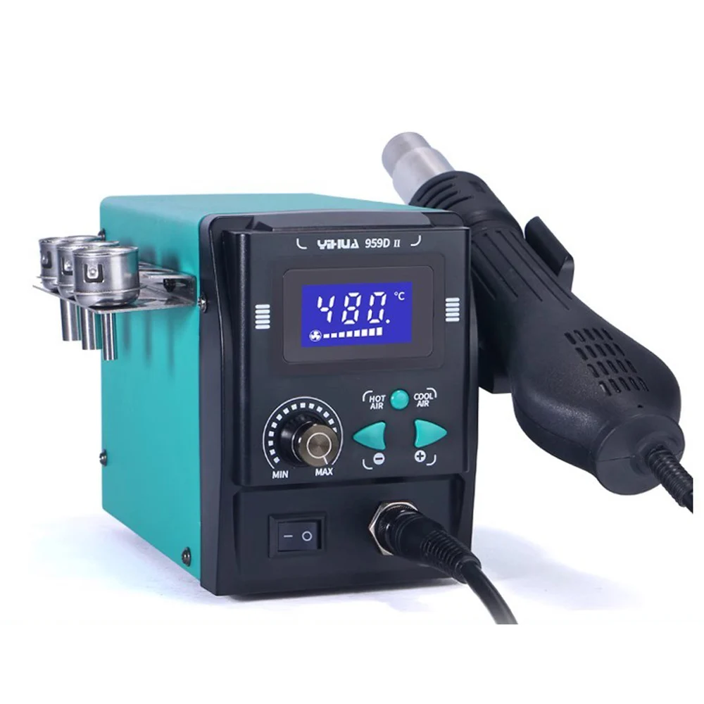 

YIHUA 959D-II 700W Easy Plug-pull Nozzles Hot Air Gun Rework Soldering Station Phone Repair Welding Tools Station Phone Repair