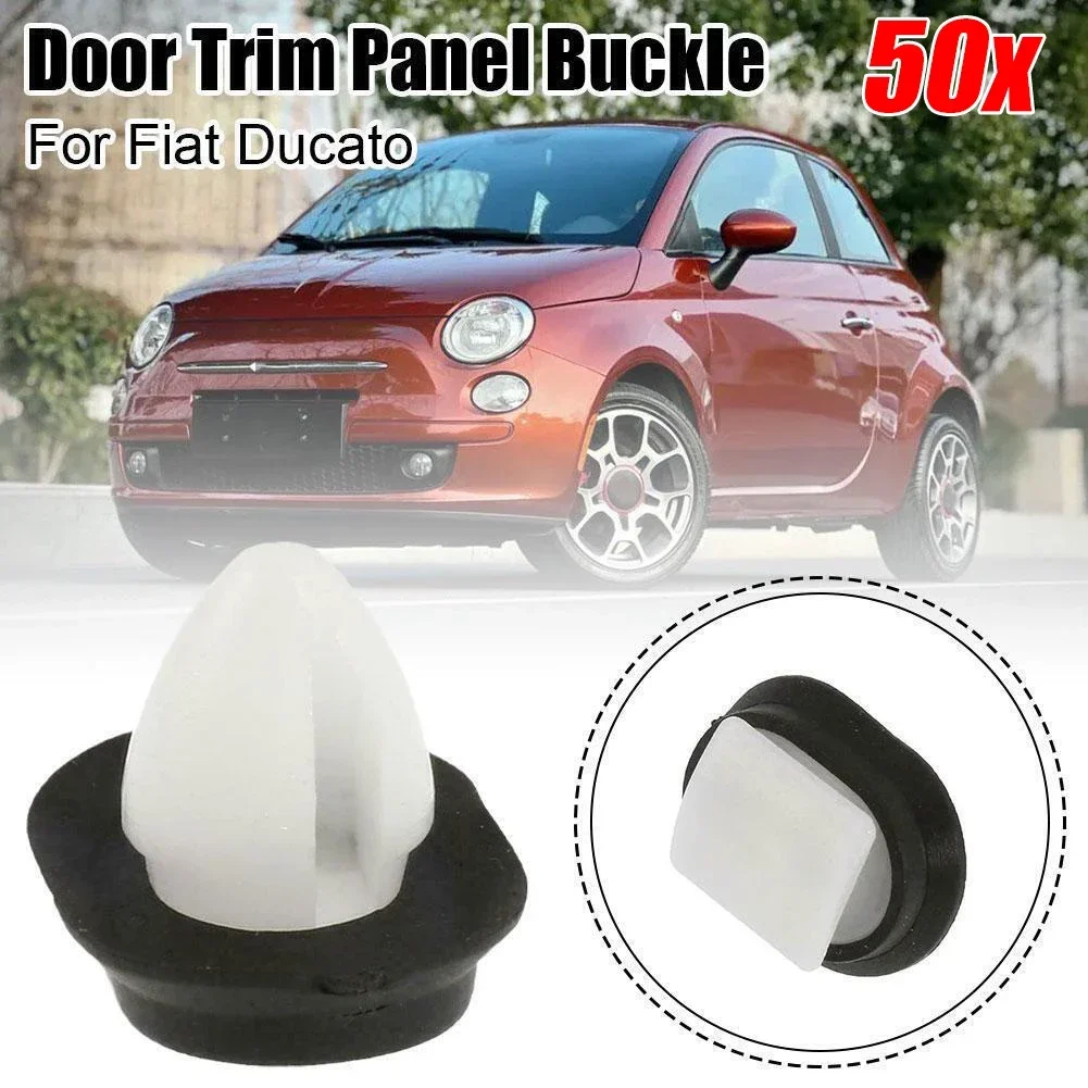 50 Pcs Car Rocker Panel Moulding Clips For Fiat For Ducato 71728806 Exterior Side Molding Massage Lower Door Trim Clips Plastic