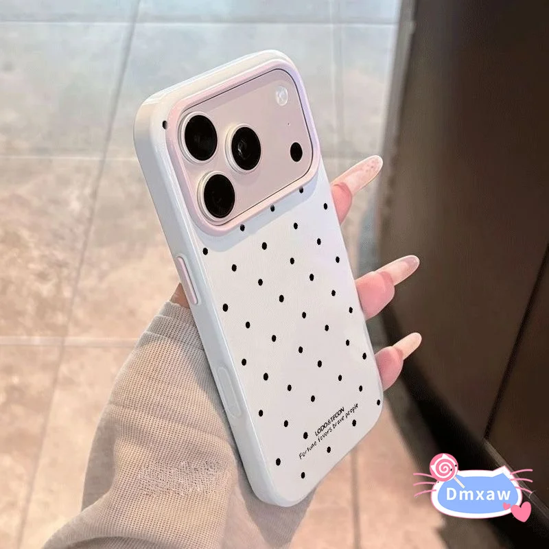 Cute Black Polka Dot Phone Case For Tecno Camon 50 Ultra 40 30 20 Pro 16S 15 Air Pova 8 Pro 5G 4G Candy Color Soft Frame Casing - view 4