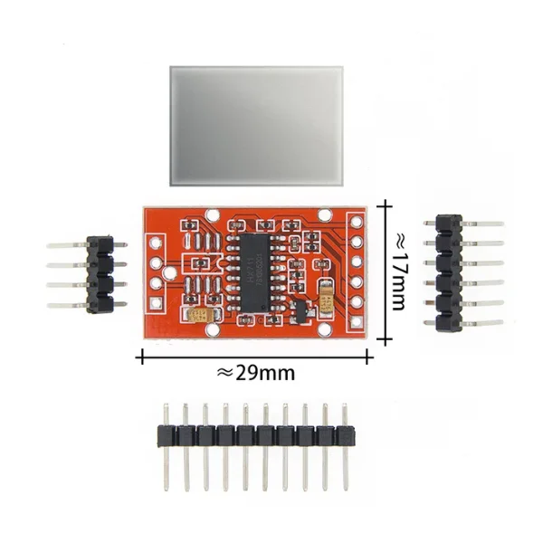 Hx711 Ad-Modul für Wägezellen Dual 24-Bit-Analog-Digital-Wandler mit Abschirmung