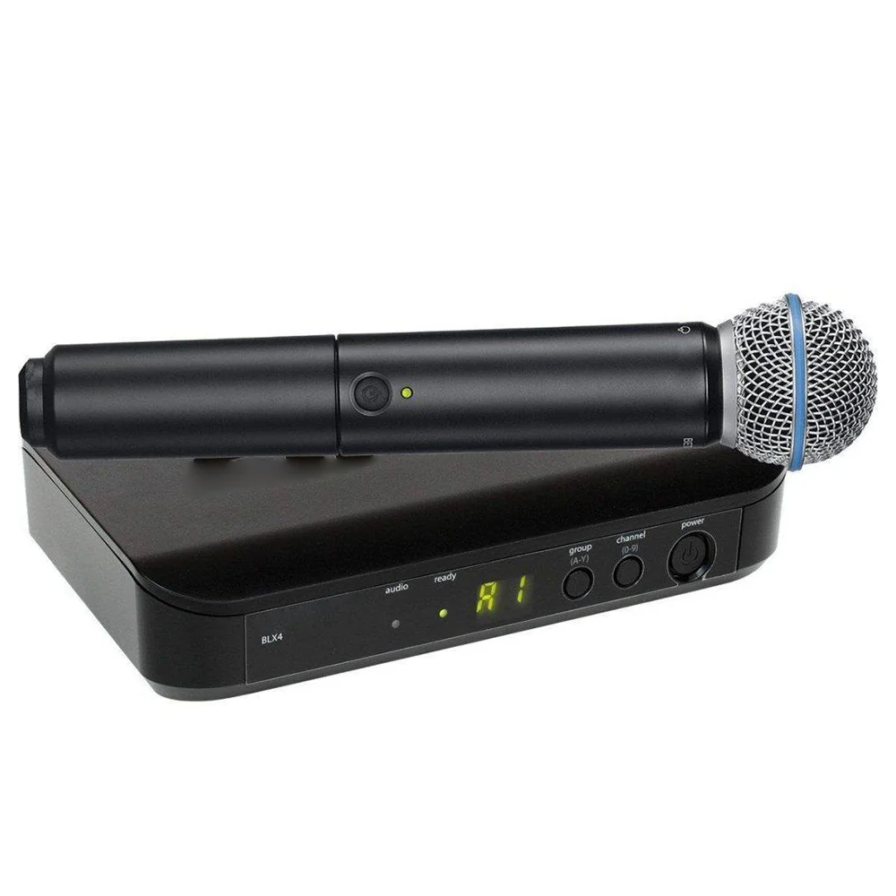 BLX24 BLX4 PG58 SIM58 BETA58 Microphones Dual Fm Wireless Microphones 2 Channel Uhf Black Professional Microphone Clear Sound