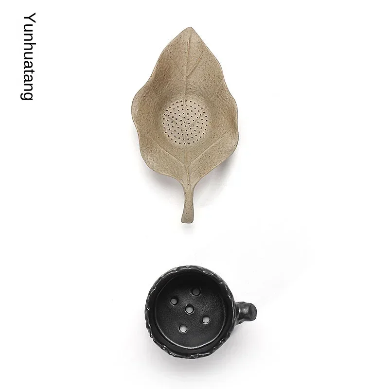 Creative Leaf Stump Filter Pu'er Tea Kung Fu Tao Pinhole Filter Vintage Tea Strainer Tea Infusers Siteel