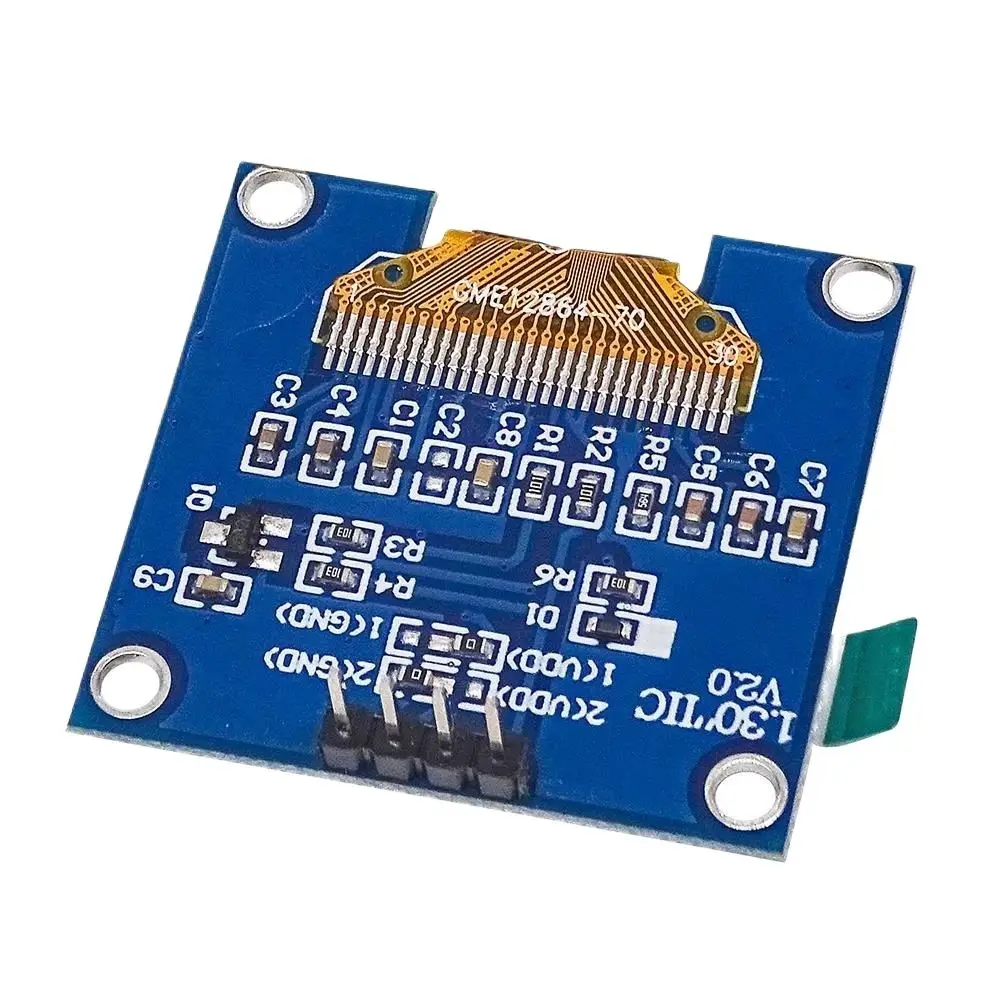 Módulo OLED de 1,3 pulgadas, pantalla de 1,3 pulgadas, Color blanco/Azul, 128X64, IIC, I2C, comunicación, 1,3 pulgadas