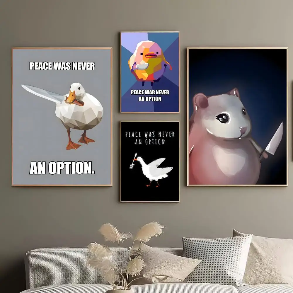 Peace Was Never An Option Simple Decor Solution Room Refresh Idea Simple Interior Look Warm Interior Styling Bare  Poster