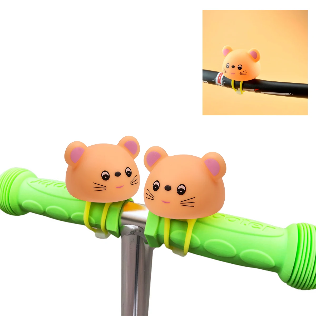 Mountain Road Cartoon Horn Little Mouse Horn Light Bicycle Accessories Safe Cycling Decoration