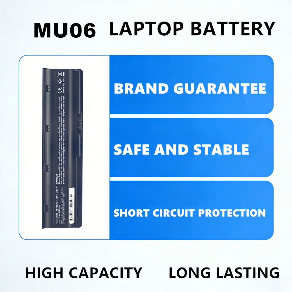 MU06 Laptop Battery for HP Pavilion G4 G6 G7 G42 G56 G62 G72 DM4 DV6 DV7 Compaq CQ42 CQ43 CQ56 CQ57 CQ62 MU06XL MU09