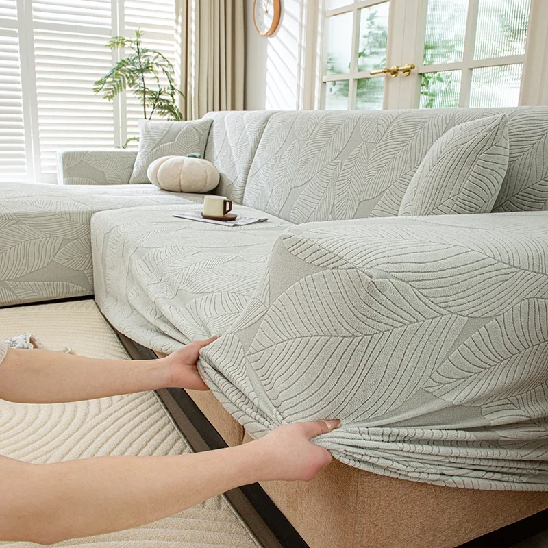 Adjustable Elastic Sofas Covers, Non-slip Stretch Extensible Adaptable Velvet Couch Corner Sofa Cover, For 1/2/3/4/5 Seater