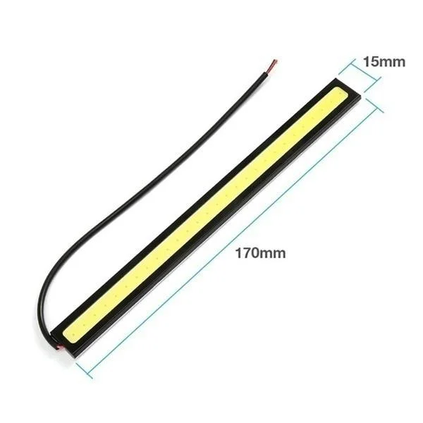 10PCS 17CM LED DRL Wasserdichte Fahren Tagfahrlicht Streifen 12V COB LED Auto Aluminium Streifen Lichter – Detail 11