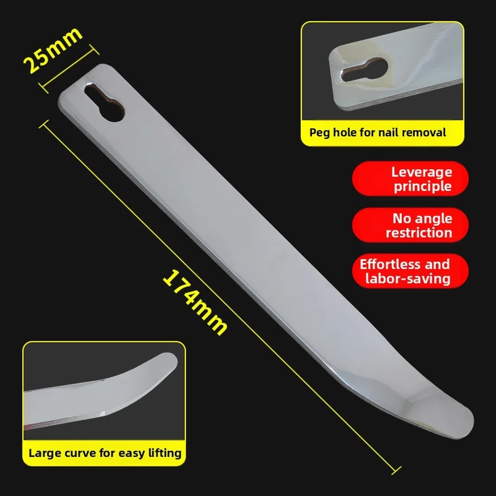 

Reinforced Stainless Steel Pry Bar Tool with Nail Puller for Car Door Panel and Interior Trim Removal and Rust Resistant