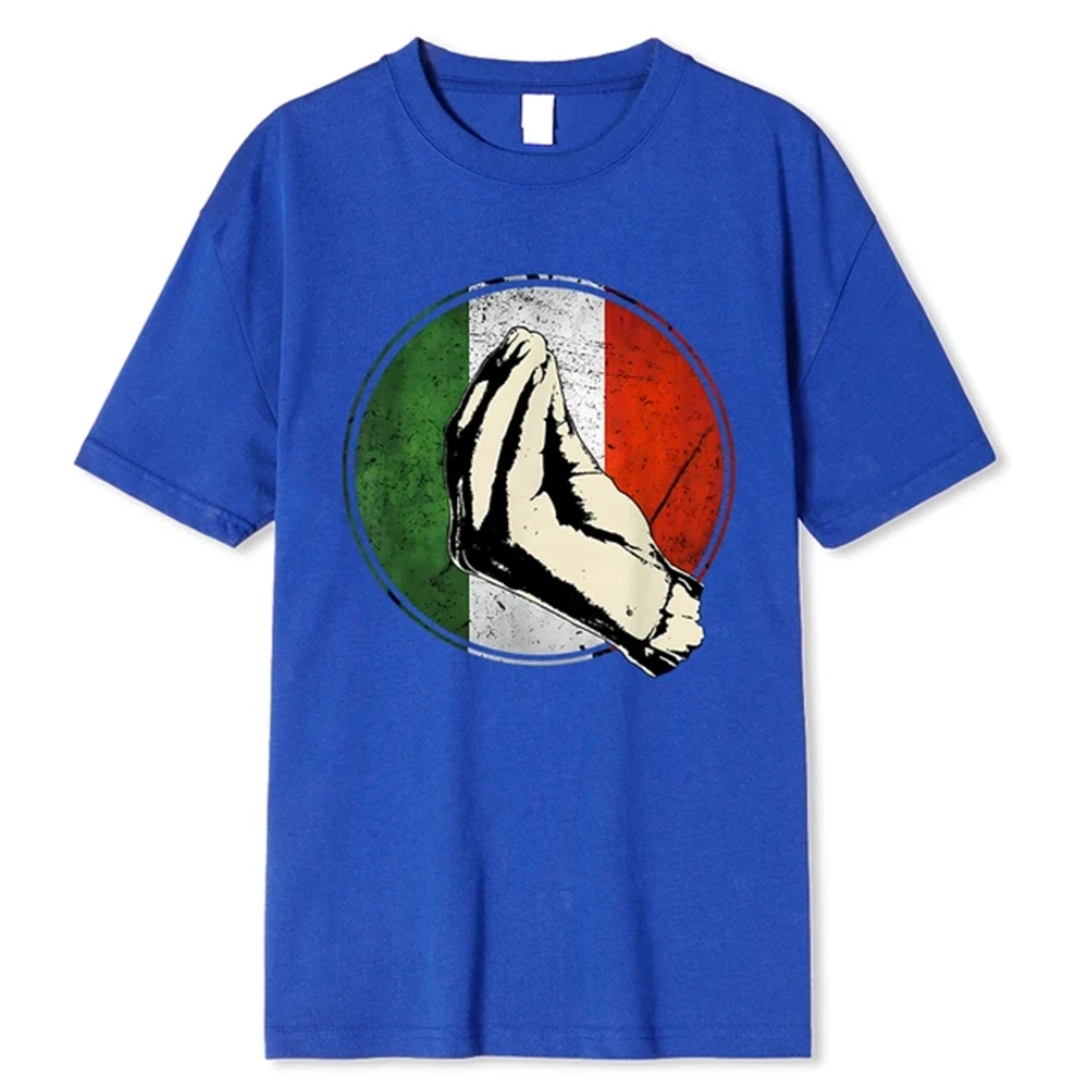 Italian Gift Shirt Funny Italy T-Shirt T Shirt Fitted Casual Cotton Men Tees Cool Summer Breathable Oversize Short Sleeves 72451