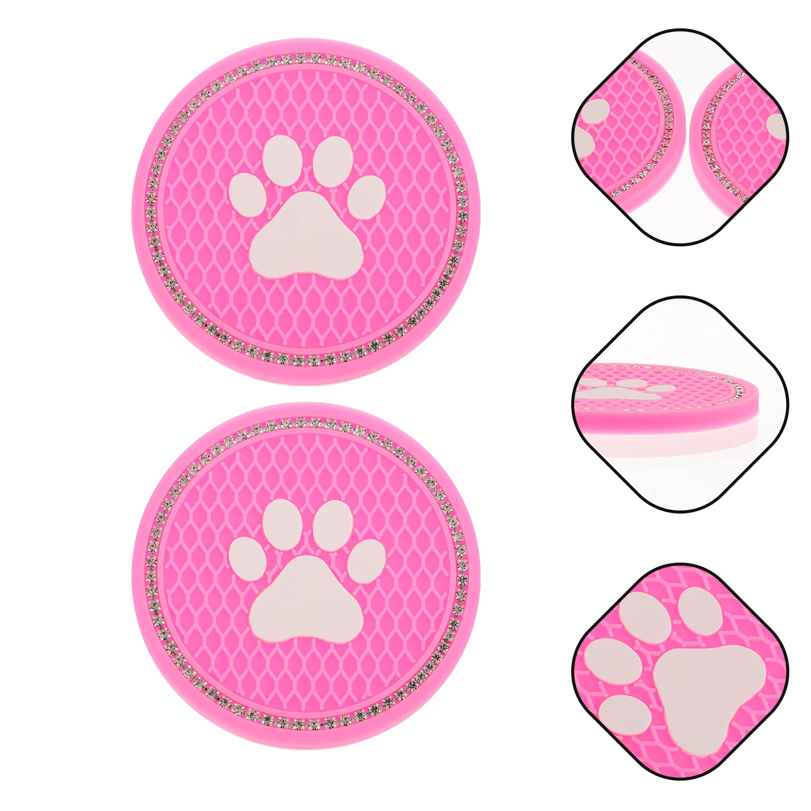 

2 pcs Claw Pattern Cup Pad Coaster Heat Insulation Cup Mat Lovely Design Car Decoration Vintage Diamond Coasters