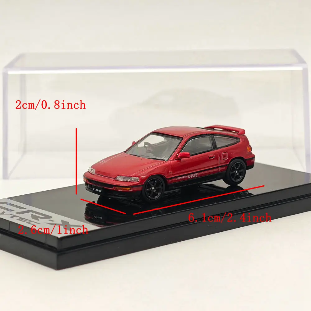 1:64 Hobby Japón para CR-X SiR (EF8) J.D.M. Estilo Perla Roja HJ 643005 R Diecast Model Car Miniatura Colección limitada Auto Toys