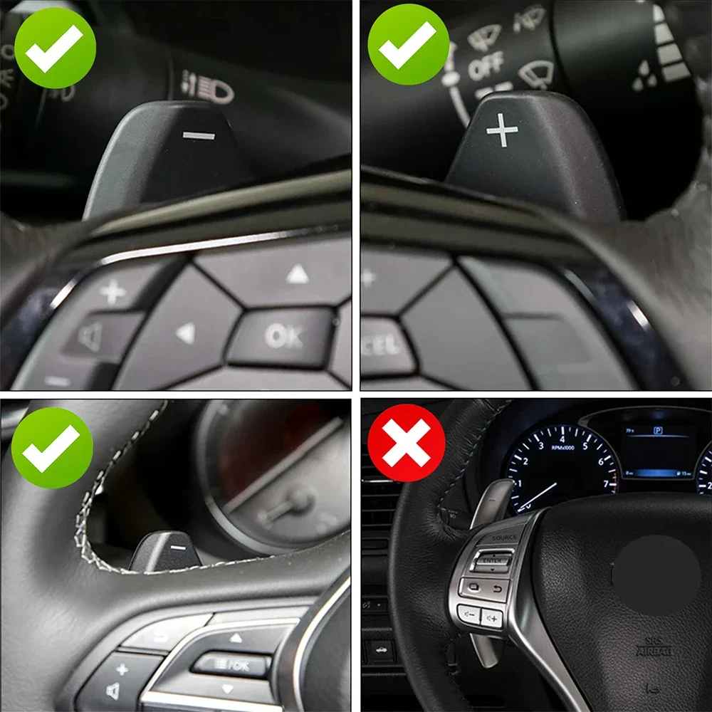 ABS for Infiniti Q50 QX60 Q60 QX50 Car Steering Wheel Paddle Shifter Cover for Nissan Pathfinder Altima Rogue Trim Accessories