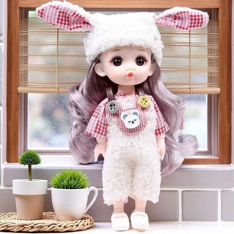 6inch BJD Joint Doll Girl Makeup Toy 16cm Doll Clothing Body Full Set Cute Home Decor Ornament DIY Fashion Anime Doll Girl Gift
