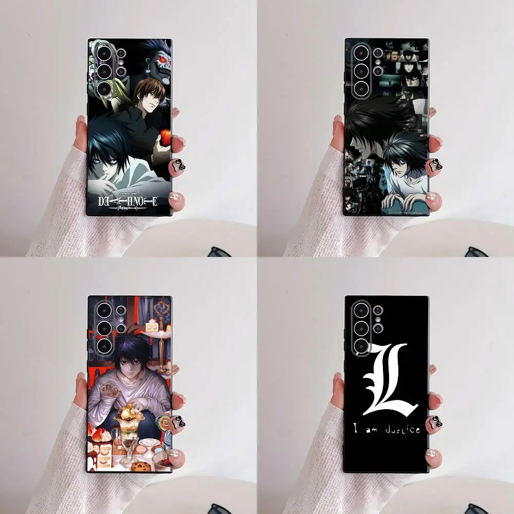 Death Note Anime Phone Case For Samsung S25,S24,S21,S22,S23,S30,Ultra,S20,Plus,Fe,Lite,5G Black Cover