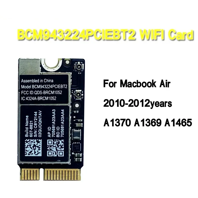 BCM943224PCIEBT2 300Mbps 2.4&5G WiFi bluetooth 4.0 Mini PCIe NIC for Mac OS Macbook Air A1370 A1369 A1465 A1466