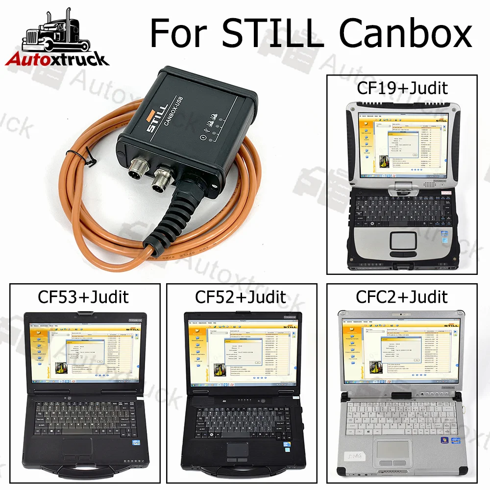 

For still canbox Diagnostic interface Forklift STILL diagnostic tool Install software+CF19 CFC2 CF52 CF53 Laptop