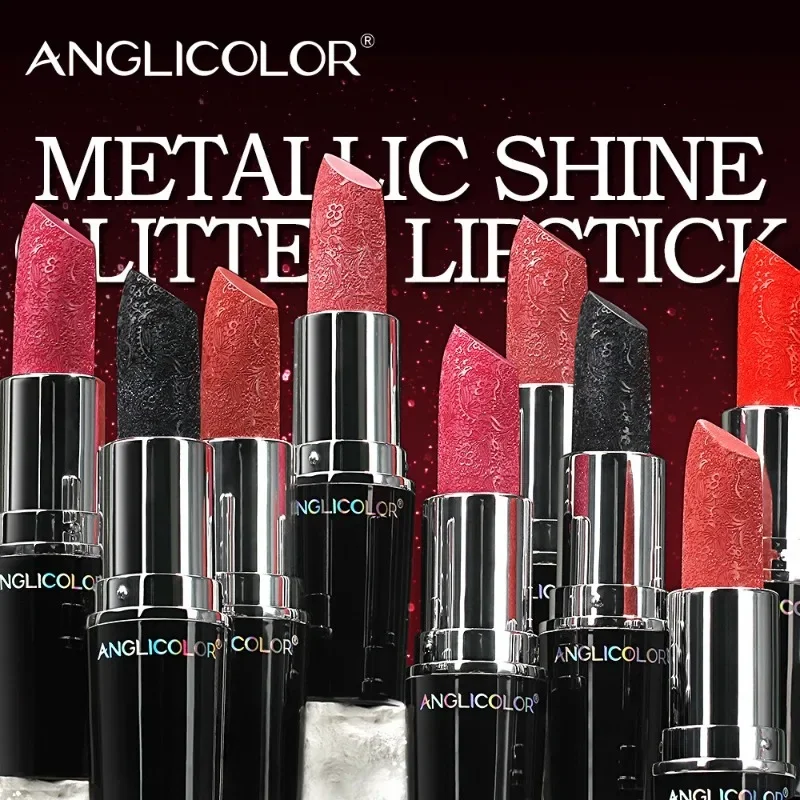 أحمر شفاه منحوت بشكل رائع لامع أحمر شفاه لامع يدوم طويلاً غير يتلاشى كوب غير لاصق ملمع شفاه صلب مكياج شفاه متألق